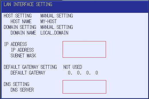 LAN-settings